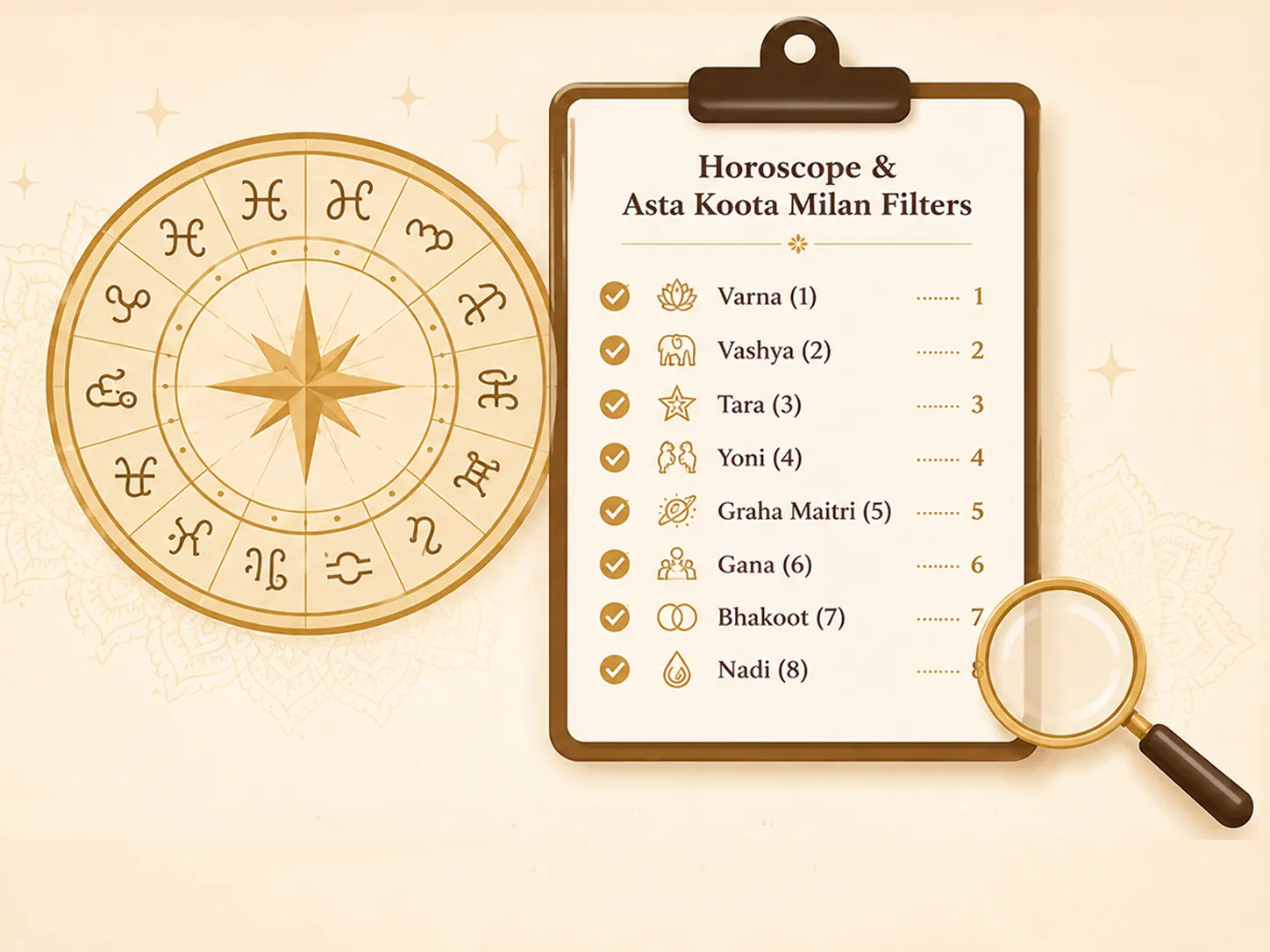 Horoscope matrimony filters for Brahmin Vokkaliga Veerashaiva Lingayat Arya Vysya Reddy Kumbara Kuruba Golla Naidu Nayaka Kapu Padmashali Vishwakarma Maratha Ediga and Kodava bride and groom matches across India and NRI families