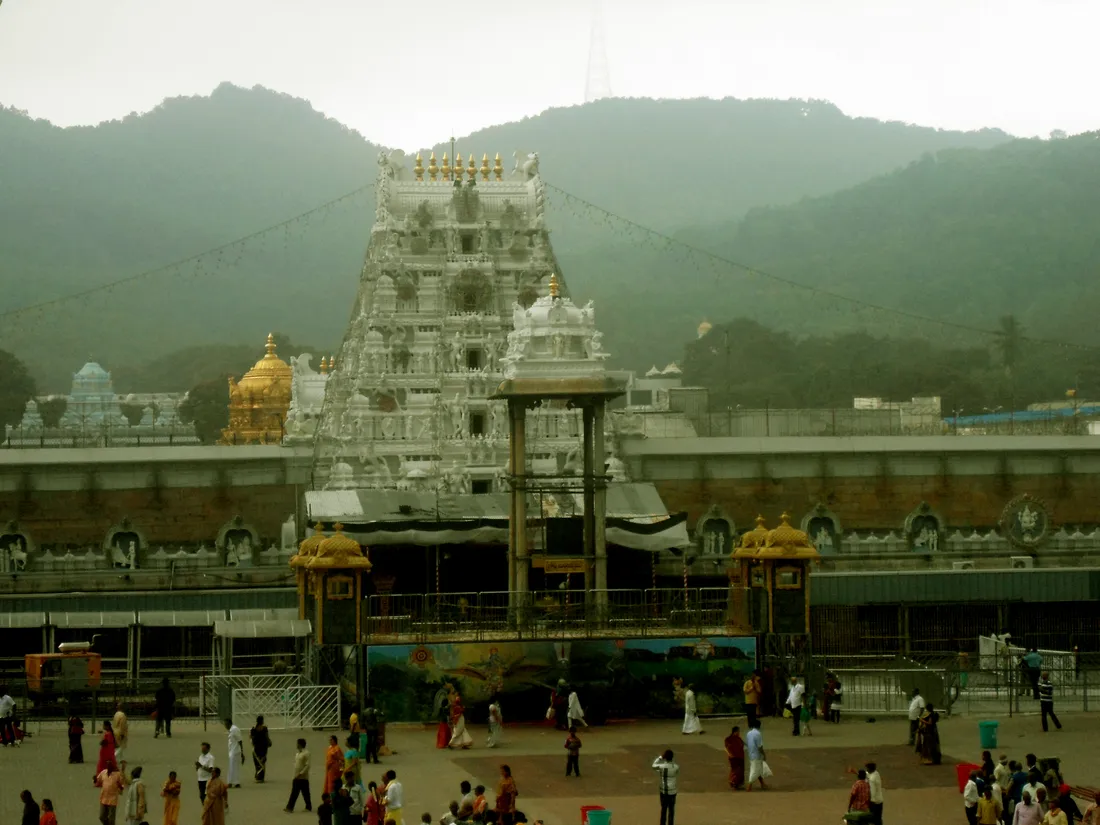 The temple of Lord Venkateswara at Tirumala, revered across the Telugu country the Kapu community calls home