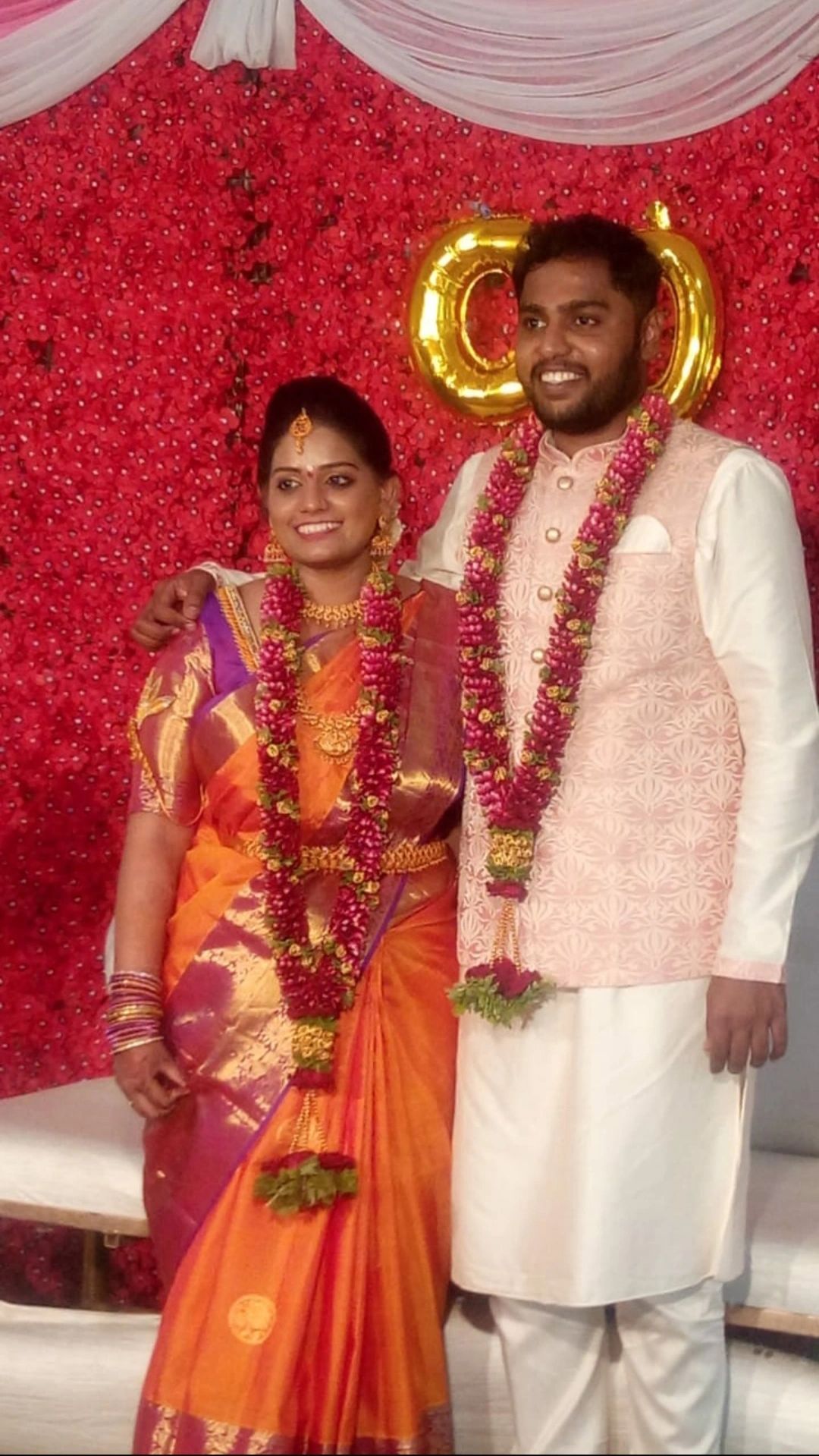 Divyashree and Chandrashekara in a wedding photo from the happily married gallery
