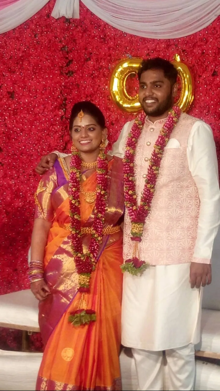 Konkani Hindu matrimony success couple featured for Brahmin Vokkaliga Veerashaiva Lingayat Arya Vysya Reddy Kumbara Kuruba Golla Naidu Nayaka Kapu Padmashali Vishwakarma Maratha Ediga and Kodava families from Karnataka India